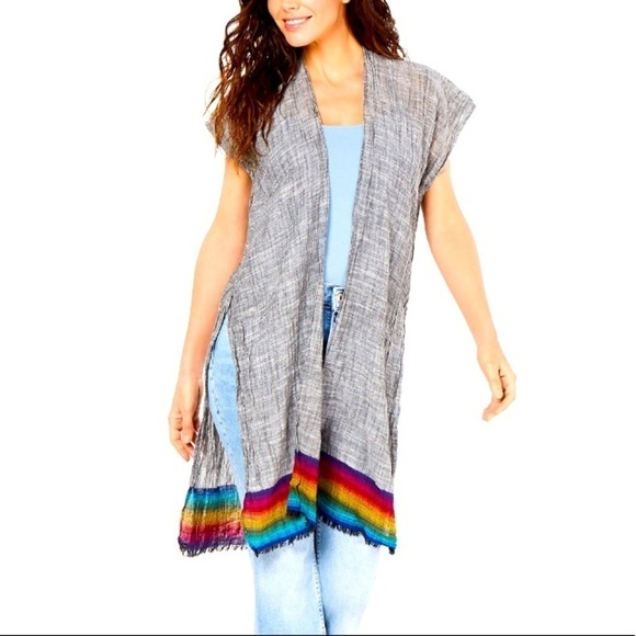 Steve Madden Boho Chic Sleeveless Vest Cardigan — NWT, Perfect for Layering! - Picture 1 of 9